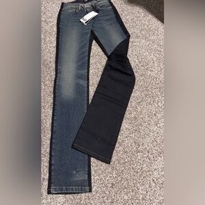 D&G Two tone jeans / front blue - back black / size 25 BNWT